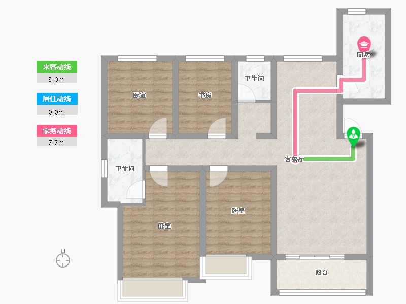 河北省-邢台市-邢台壹号院-99.89-户型库-动静线