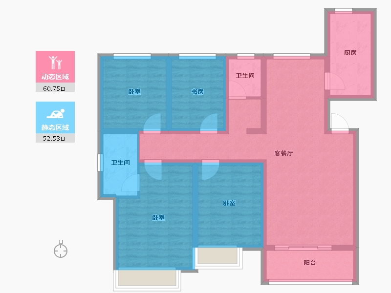 河北省-邢台市-邢台壹号院-99.89-户型库-动静分区