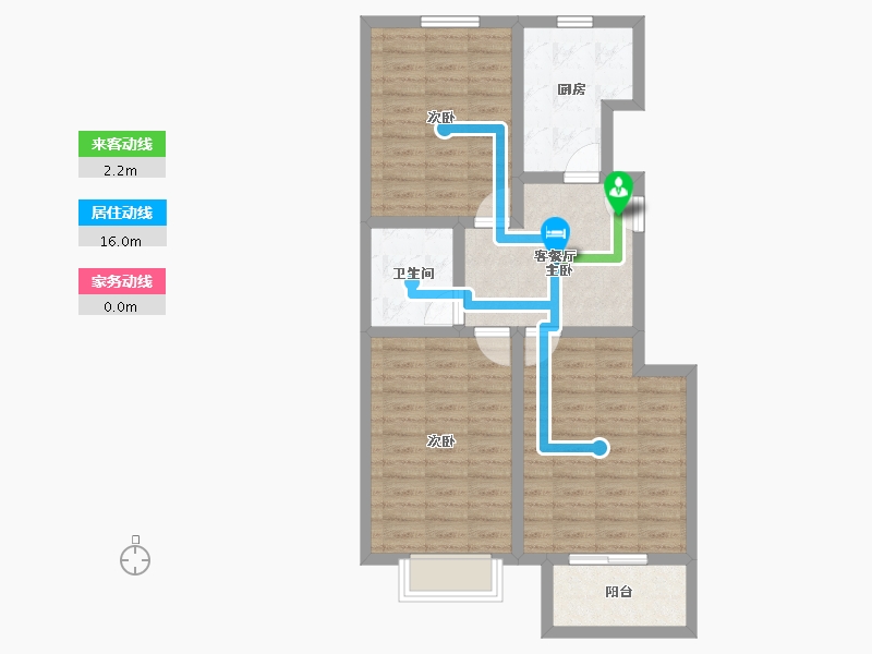 河北省-承德市-中诚左岸-74.99-户型库-动静线