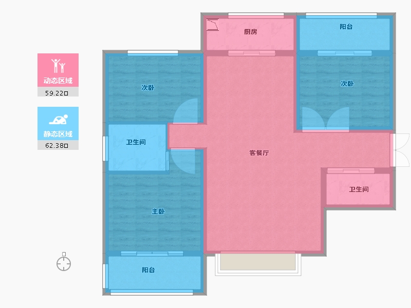 山西省-临汾市-功臣御苑-110.01-户型库-动静分区