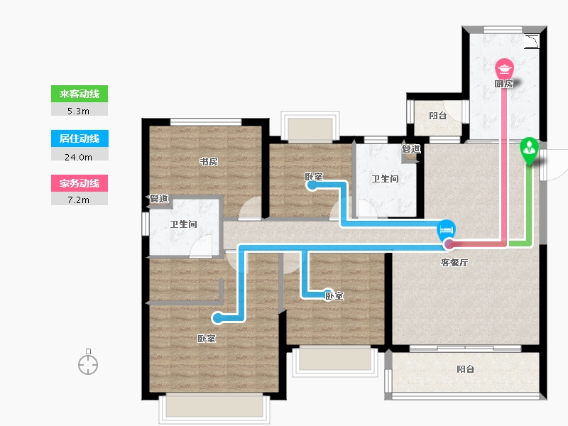 河北省-邯郸市-邯郸恒大悦府-114.00-户型库-动静线