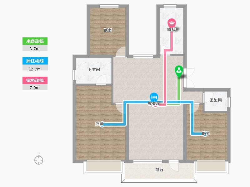 河北省-邢台市-邢台壹号院-106.34-户型库-动静线