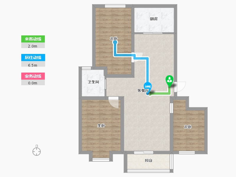 河北省-廊坊市-御锦园-82.40-户型库-动静线