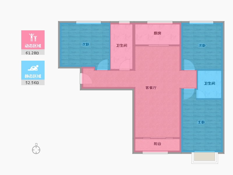 河北省-保定市-名流四季北岸-103.00-户型库-动静分区