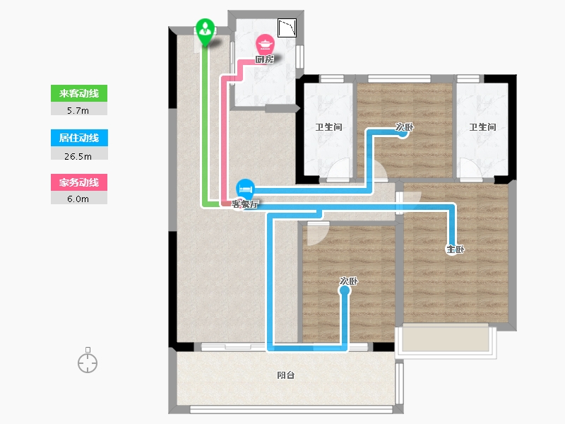 福建省-莆田市-保利云上-90.00-户型库-动静线