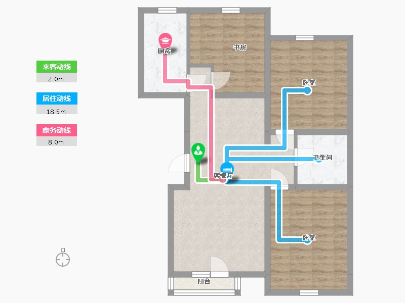 内蒙古自治区-包头市-东河世纪城-82.45-户型库-动静线