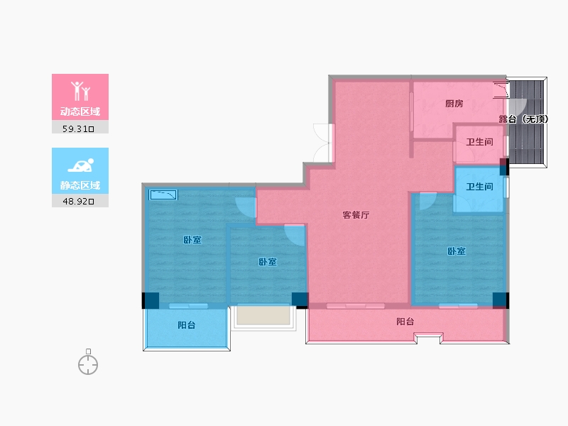 四川省-成都市-星辰桦庭-101.80-户型库-动静分区