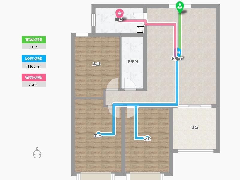 山西省-临汾市-宏锦·城市之家-91.61-户型库-动静线