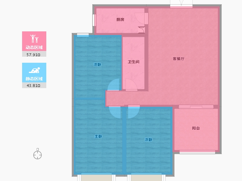 山西省-临汾市-宏锦·城市之家-91.61-户型库-动静分区