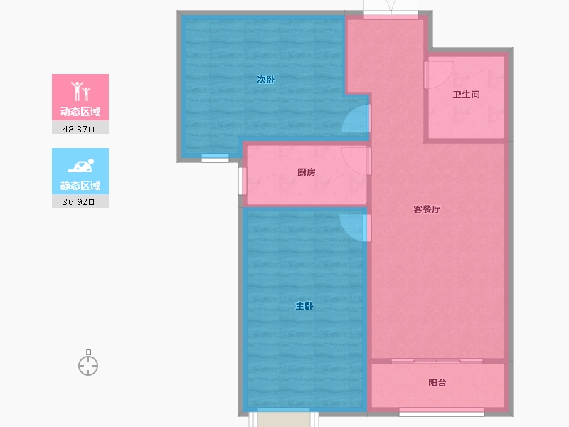 河北省-保定市-名流四季北岸-77.36-户型库-动静分区