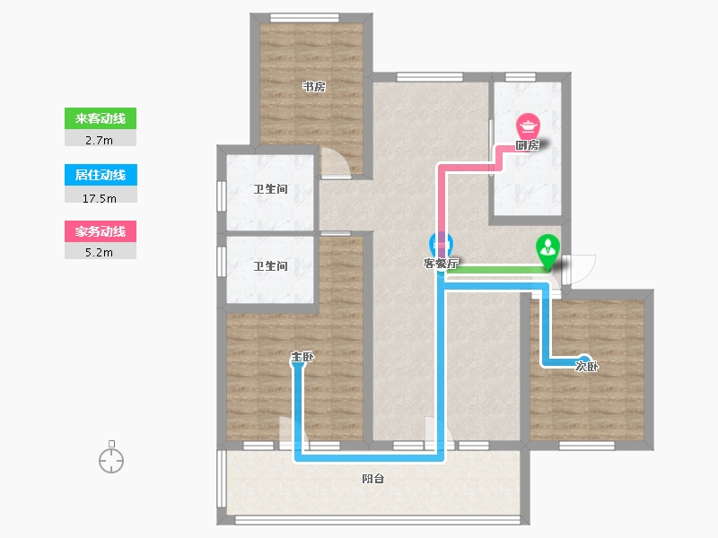 河北省-廊坊市-荣盛永清花语城西区-101.80-户型库-动静线