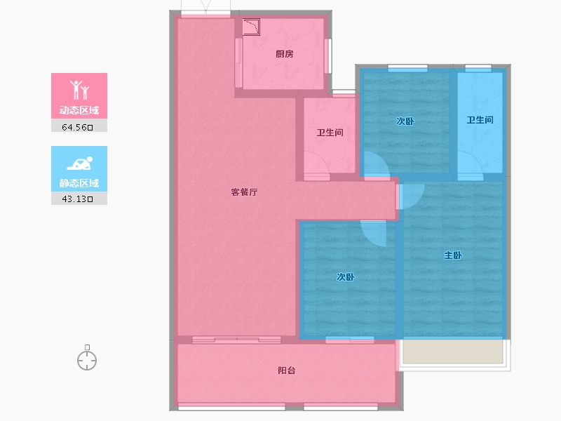 山西省-临汾市-功臣御苑-96.00-户型库-动静分区