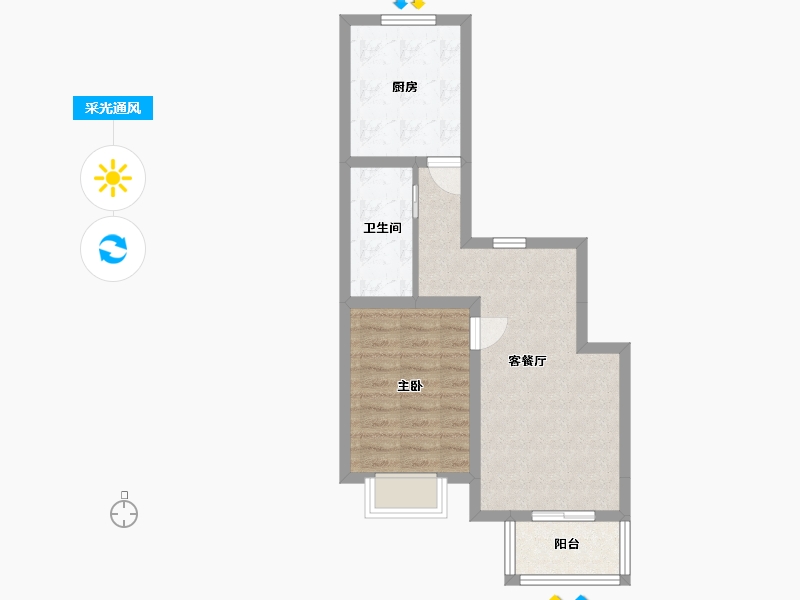 河北省-廊坊市-御锦园-50.86-户型库-采光通风