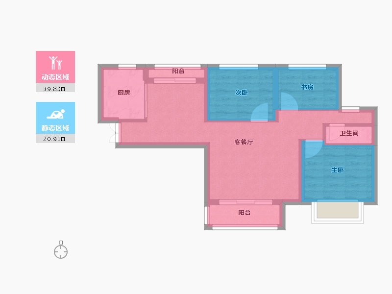 山西省-临汾市-芳馨园-53.07-户型库-动静分区