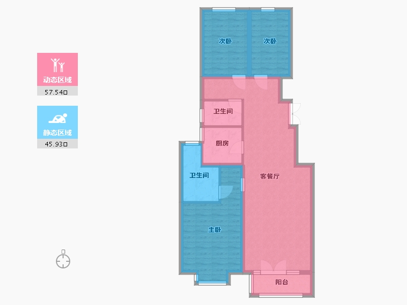 河北省-廊坊市-御畅园-92.49-户型库-动静分区