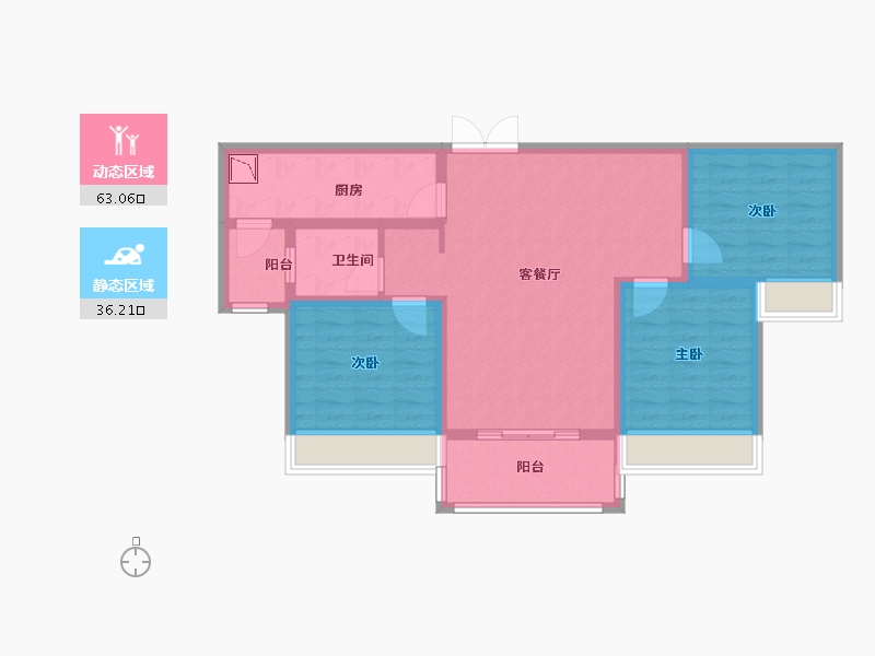 山西省-临汾市-功臣御苑-88.00-户型库-动静分区