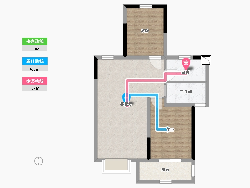 浙江省-杭州市-三江澳海澜庭-65.00-户型库-动静线