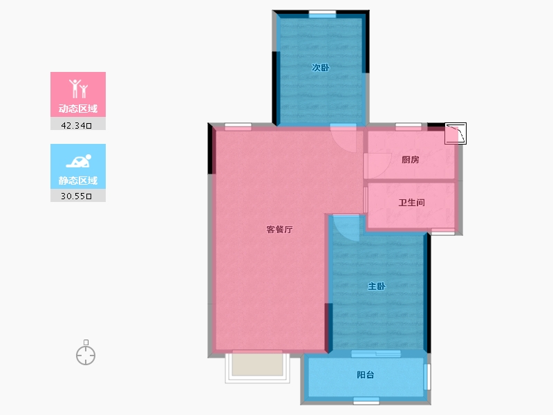 浙江省-杭州市-三江澳海澜庭-65.00-户型库-动静分区