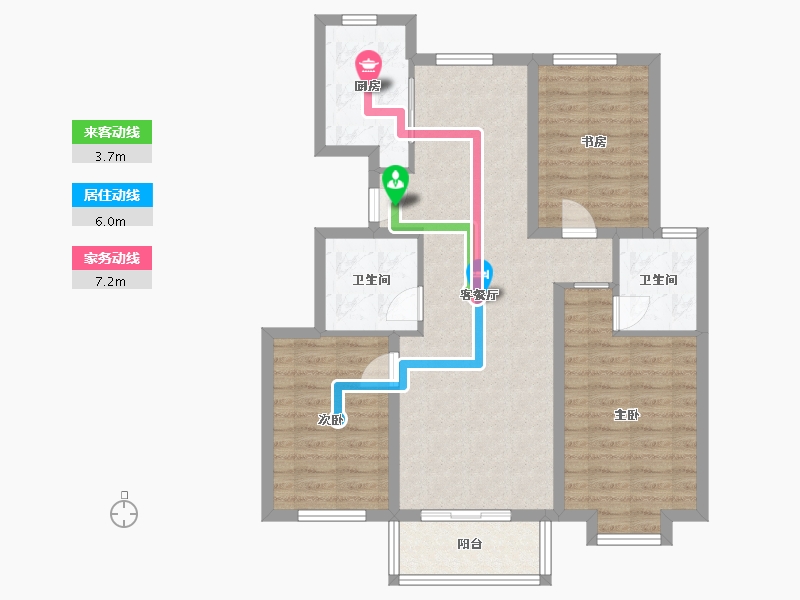 河北省-廊坊市-御锦园-87.98-户型库-动静线