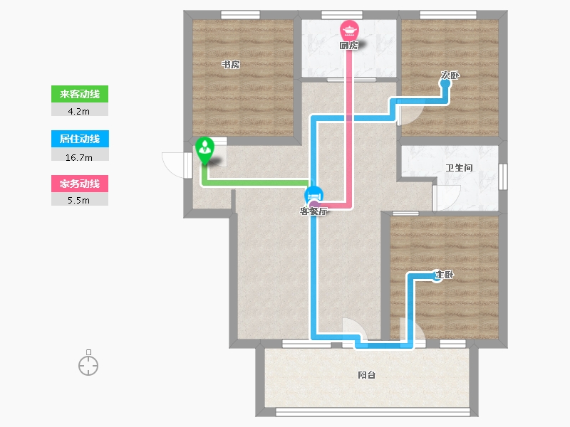 河北省-廊坊市-荣盛永清花语城西区-81.80-户型库-动静线