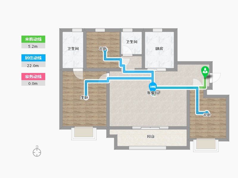 山东省-威海市-万科威高翡翠公园-88.01-户型库-动静线