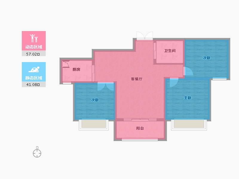 山西省-临汾市-功臣御苑-88.01-户型库-动静分区