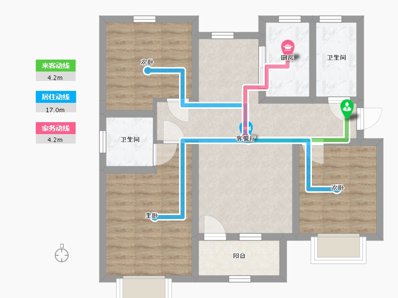 河北省-石家庄市-昌泰·玖筑翰府-72.01-户型库-动静线