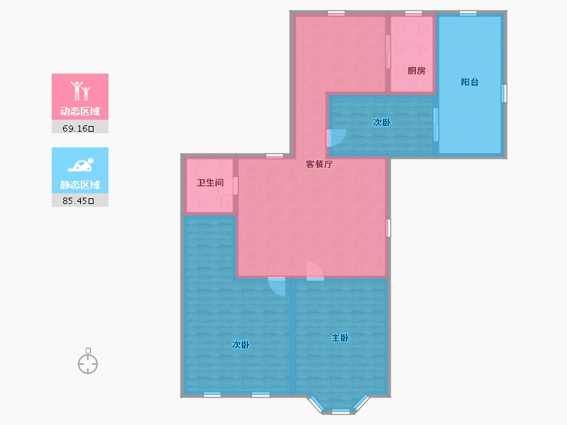 河南省-郑州市-晖达御景苑-139.74-户型库-动静分区