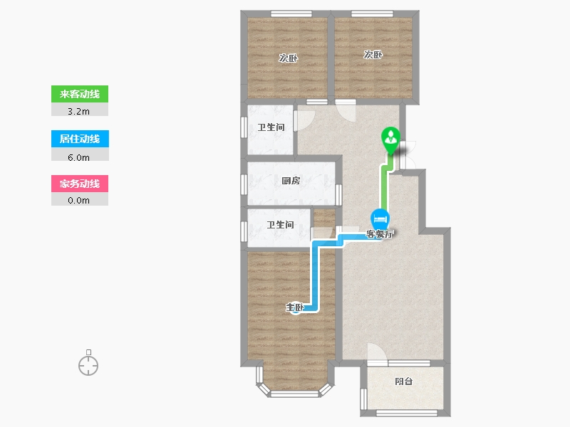 河北省-廊坊市-锦绣御府-92.80-户型库-动静线