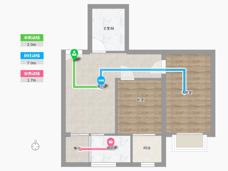 内蒙古自治区-呼和浩特市-天福·九熙府-49.11-户型库-动静线