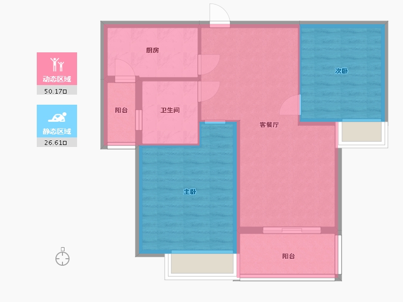 河北省-廊坊市-恒大-68.70-户型库-动静分区