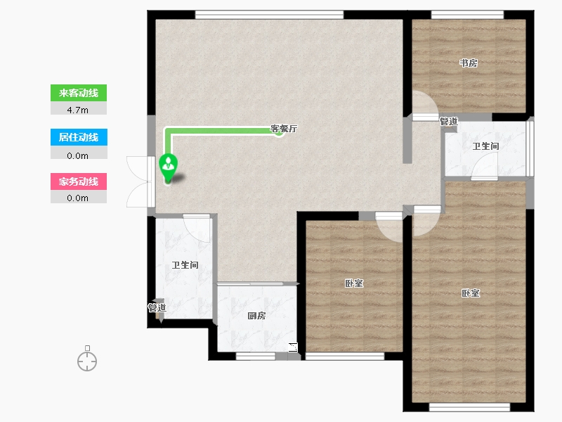 山西省-大同市-御龙庭三期-104.25-户型库-动静线