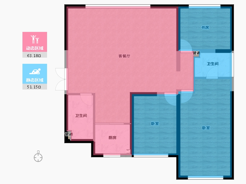 山西省-大同市-御龙庭三期-104.25-户型库-动静分区