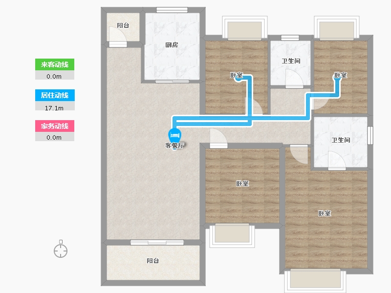 云南省-昆明市-万科500里-109.62-户型库-动静线