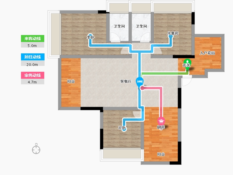 贵州省-安顺市-虹湖天域-100.99-户型库-动静线