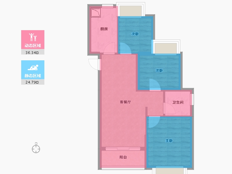 四川省-成都市-昆明恒大文化旅游城-53.66-户型库-动静分区