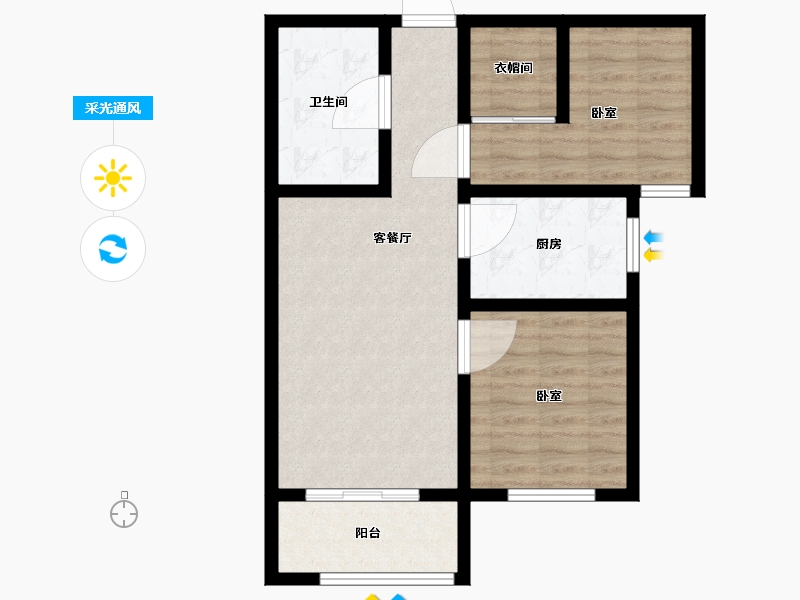 河北省-保定市-名流家和-67.00-户型库-采光通风