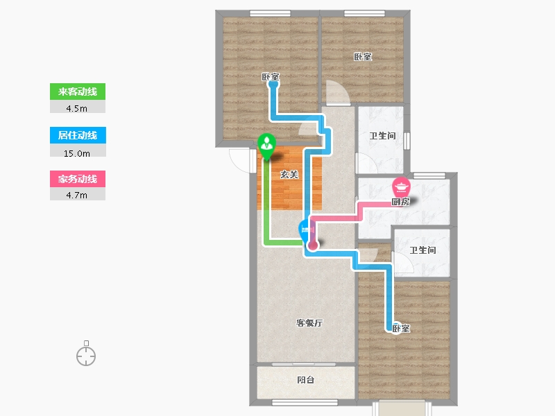 山西省-太原市-纳丹堡-92.98-户型库-动静线