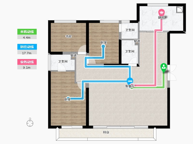 山西省-大同市-御龙庭三期-120.54-户型库-动静线