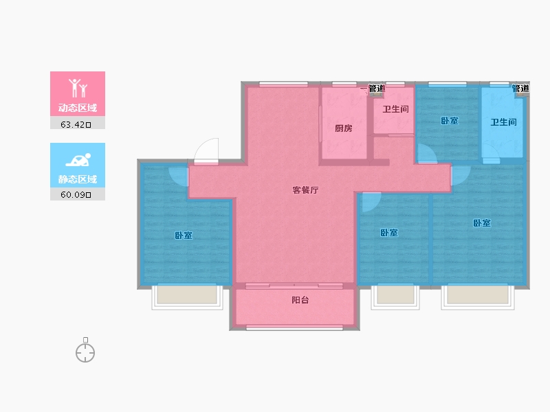 河北省-邯郸市-碧桂园星钻-112.00-户型库-动静分区