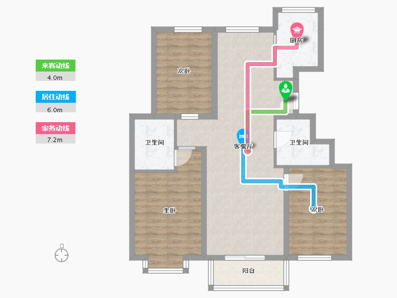 河北省-廊坊市-御锦园-87.69-户型库-动静线