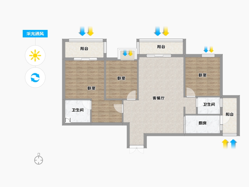 四川省-成都市-星辰桦庭-97.02-户型库-采光通风