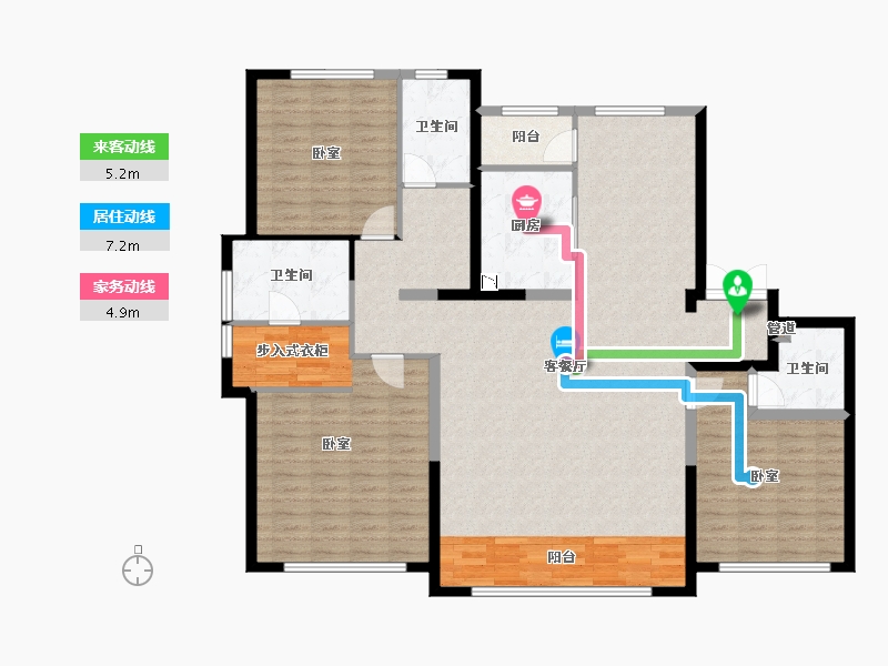 山西省-大同市-永昌雍锦台二期-143.27-户型库-动静线