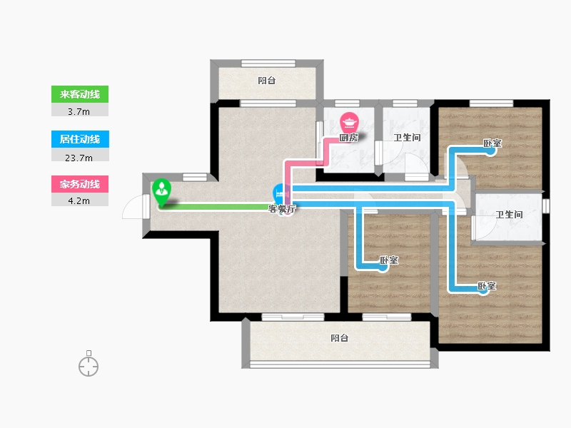 山西省-运城市-晋府八号-84.18-户型库-动静线