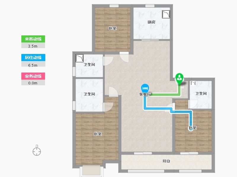 山西省-太原市-保利壹号公馆四期-117.60-户型库-动静线