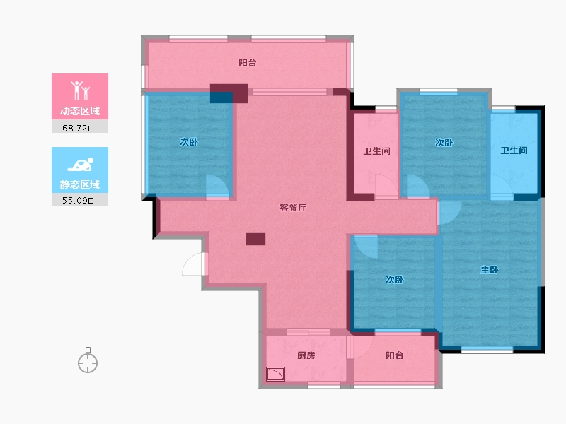 广西壮族自治区-桂林市-宏湖中央城-109.34-户型库-动静分区