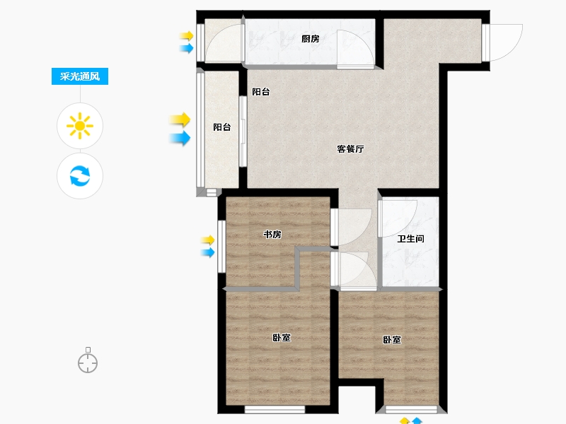 河北省-保定市-名流家和-80.00-户型库-采光通风