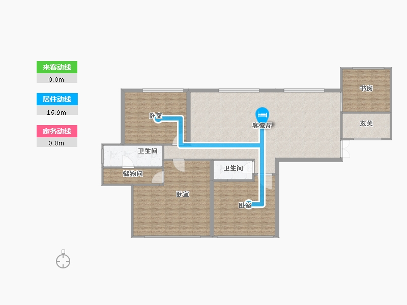 内蒙古自治区-呼和浩特市-观山悦-144.00-户型库-动静线