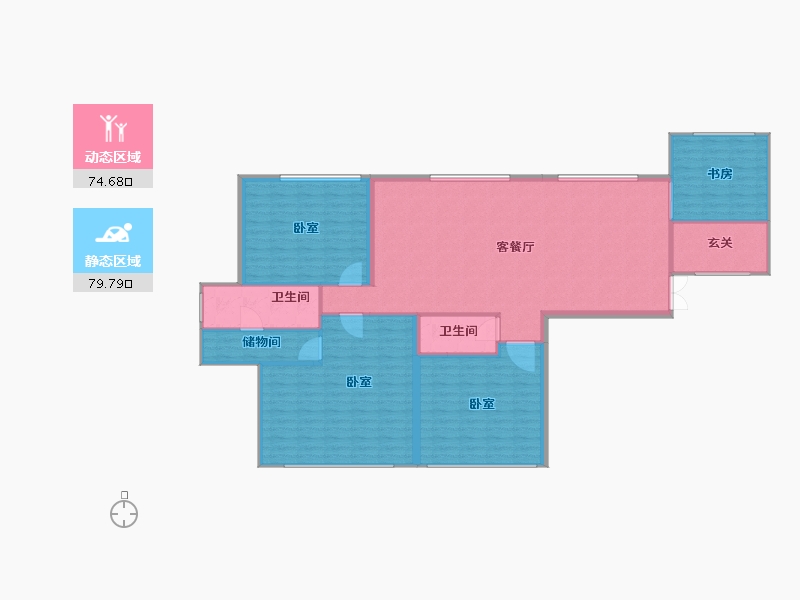 内蒙古自治区-呼和浩特市-观山悦-144.00-户型库-动静分区