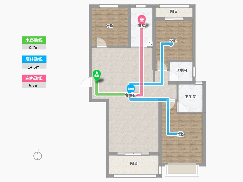 山西省-临汾市-锦福苑-97.34-户型库-动静线